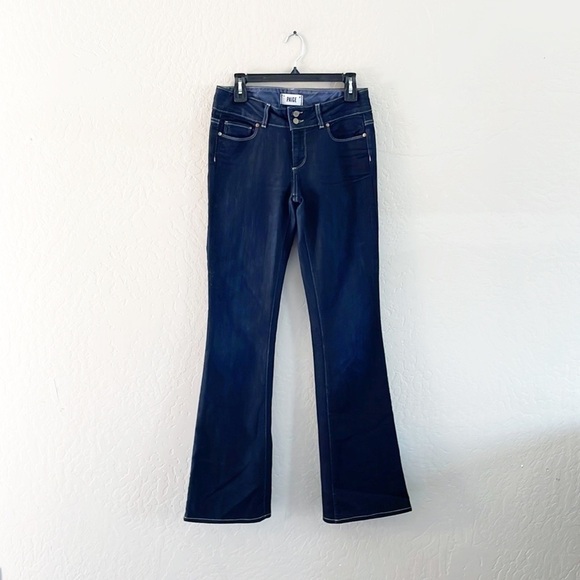 Paige Hidden Hills Dark Blue Wash Denim‎ Blue Jeans - Picture 1 of 14